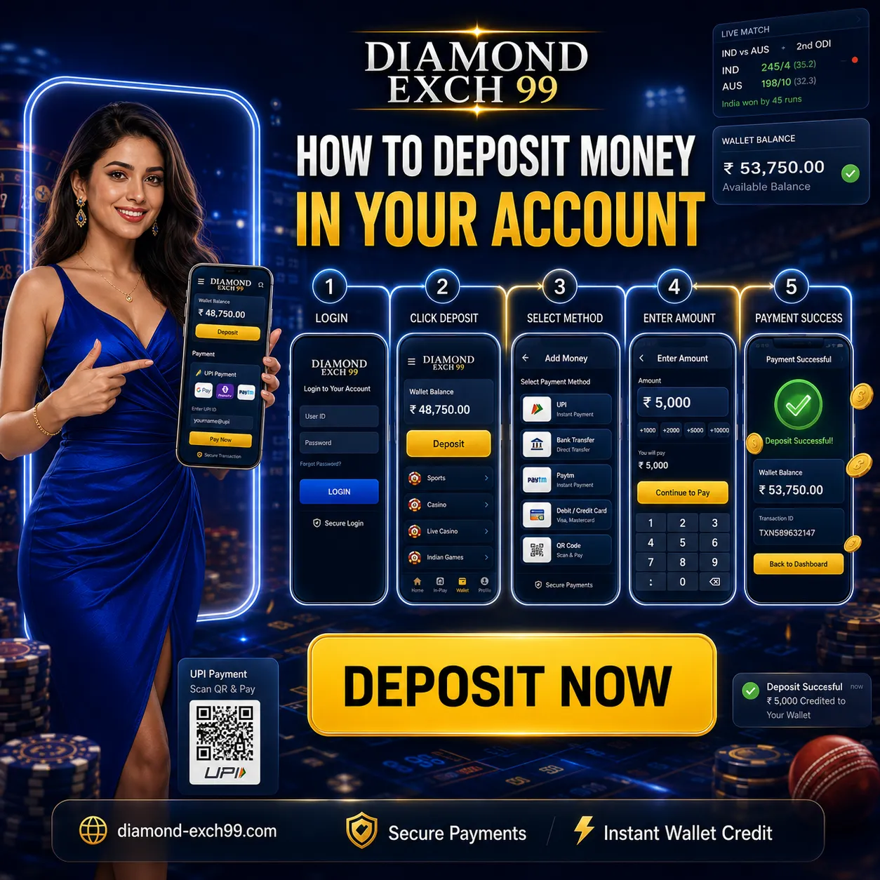diamondexch99 account deposit